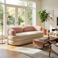 thumbnail image 5 of 80" Sleeper Sofa Couch, Convertible Deep Seat Corduroy Couch Bed for Living Room & Small Spaces, Modern Beige, 5 of 5