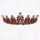 thumbnail image 5 of Mujeres Faux Crystal Queen Crowns Tiara, Princess Rhinestone Tiaras, Novia Boda Fiesta de cumpleaños Cosplay Accesorios para el cabello, Dark Gold Tone Red, 5 of 7