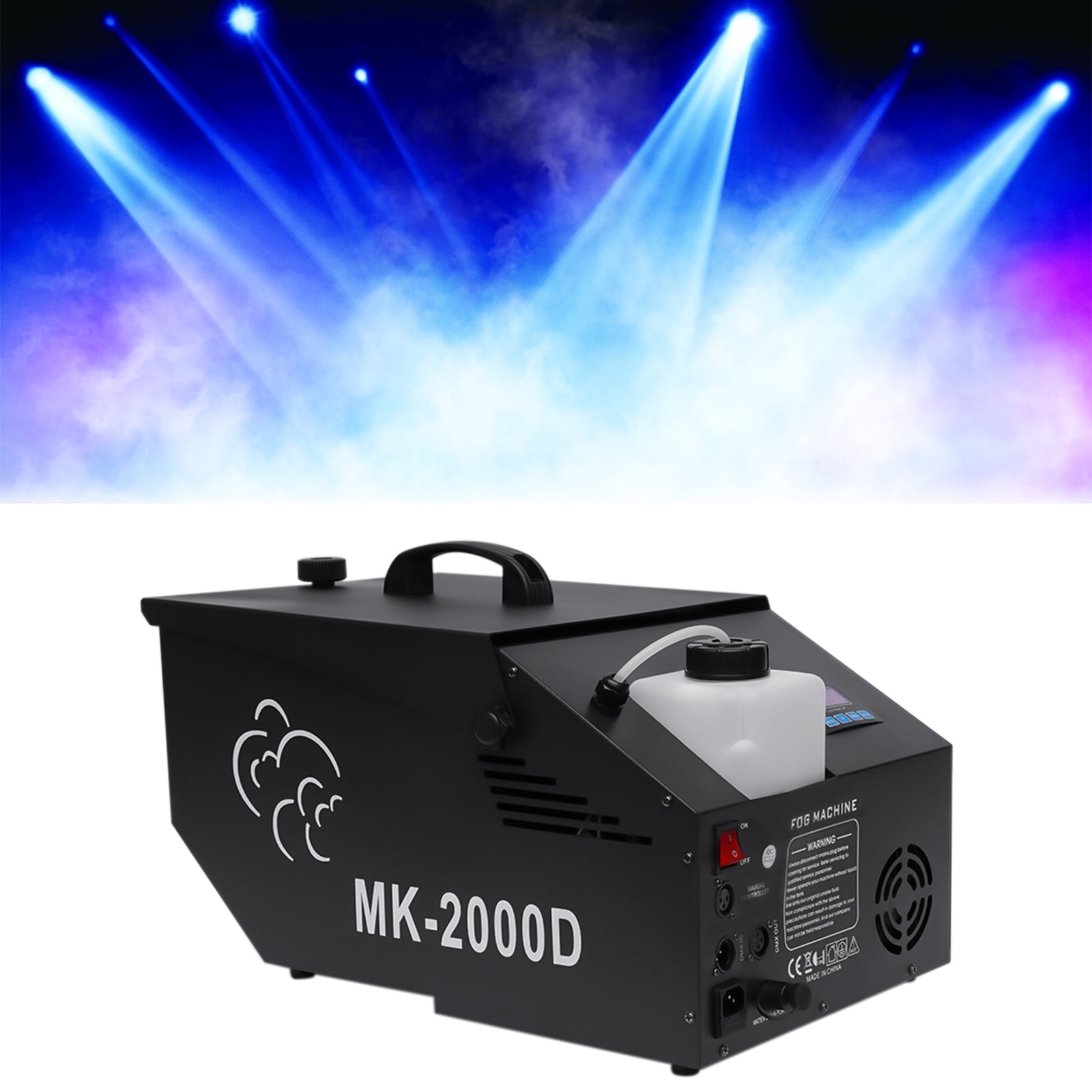 TOOL1SHOoo Low-Lying Smoke Machine DMX Fog Machine Stage Fogger 1200W with Wireless Remote