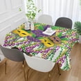thumbnail image 5 of Coolnut Mardi Gras Tablecloth, Waterproof Washable Polyester Square Table Cover, Durable Tablecloth for Kitchen Dining Table Party Decor, 60"X 90", 5 of 7