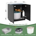 thumbnail image 5 of Amunrbrek Large Cat Litter Box Enclosure Furniture with Hidden Storage, Black, 5 of 11
