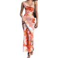 thumbnail image 1 of Vestido Sin espalda Mujer Bodycon Vestido largo Cóctel Maxi Slim Fit Ropa de fiesta en la playa Ygjytge Naranja T M para Mujer, 1 of 8