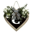 thumbnail image 1 of A-Z Last Name Heart Shaped Front Door Sign Wreath - Farmhouse Wreath for Front Door, Spring Decor with Customizable Name, 1 of 4