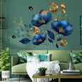 thumbnail image 2 of CCOCC Wall Paper,Vibrant Blue Rose Floral Design Wall Stickers,Peel and Stick Design Wall Stickers Decor,35*40CM,Style2, 2 of 4