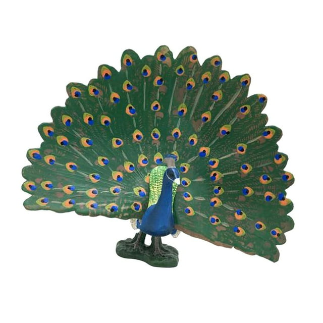 S SERENABLE Oiseau Simulé Paon Modèle Jouet Modèle Décoration Écologique