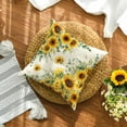 thumbnail image 5 of Sm:)e Sunflower Summer Pillow Cover Set of 2 - 18x18 Inch Eucalyptus Shell Polyester Decorative Cushions, 5 of 6