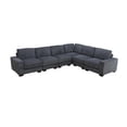 thumbnail image 3 of Star Home Living 7-Piece Modern Corduroy Living Room Sofa Set, Dark Gray, 3 of 12