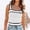 Black 2, variant on Women's Tennis Tanks Square Neck Knit Crop Tank Tops with Slim Color Block Sleeveless Shirt Khaki S