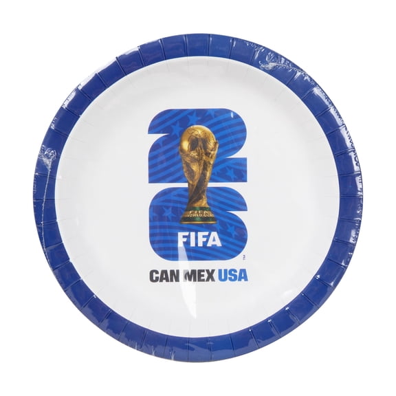 Windy City Novelties FIFA 2026 9” Dinner Plates – 8 Pack Soccer Party Plates for World Cup 2026 Watch Parties, Game Day & Team Celebrations