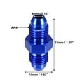 thumbnail image 4 of Universal Car Fuel Oil Pipe Connector AN4 Male to AN4 Male Flare Hose Fitting Adapter Blue 2pcs, 4 of 6