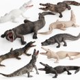 thumbnail image 4 of 9 piezas de figuras de cocodrilo de animales de vida salvaje, figuras de animales de safari simuladas de plástico, figuras educativas de animales de la selva, modelo de cocodrilo, figuras pa, 4 of 5