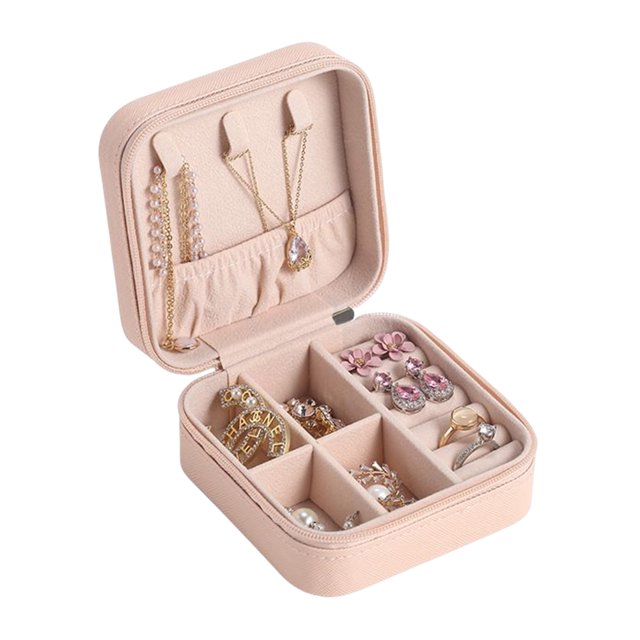 Exquisita caja de almacenamiento para pendientes, Mini joyero de cuero para pulseras, recuerdos JShteea El nuevo