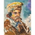 thumbnail image 2 of Emil von Gerliczy 12x14 Black Ornate Wood Framed Double Matted Museum Art Print Titled: Pipe Smoke Farm (1919), 2 of 5