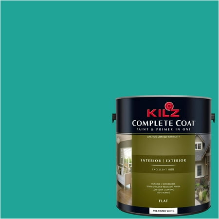 - KILZ COMPLETE COAT Interior/Exterior Paint & Primer in One #RH150 Deep Teal
