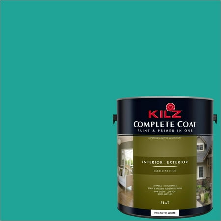 Deep Teal, KILZ COMPLETE COAT Interior/Exterior Paint & Primer in One,