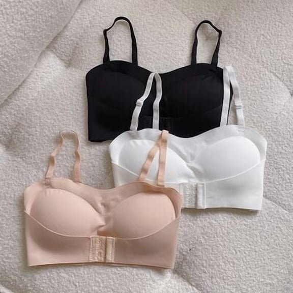 Girl's Bandeau Bra Flex Fit Seamless Breathable Preteen Girl Clothes Girls Sports Bras Sports Bra for Teens 32-38AB