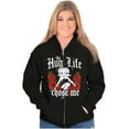 thumbnail image 3 of Betty Boop Hug Life Chose Me Roses Zip Hoodie Sweatshirt Women Brisco Brands X, 3 of 4