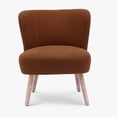thumbnail image 4 of WestinTrends 25" Wide Upholstered Boucle Accent Chair, Rust Orange, 4 of 14