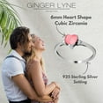 thumbnail image 4 of Shelly Engagement Promise Ring for Women Heart Pink Opal Sterling Silver by Ginger Lyne, 4 of 5