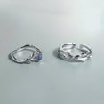 thumbnail image 2 of Couple Rings Pair Adjustable Opening Silver Rings with Rose of Thorns Design Artificial Moonstone Rings for Men and Women Couple Jewelry, 2 of 4