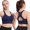 Navy, variant on CheerKidz Women's Front Zip Sports Bra Wirefree Racerback Yoga Top with Removable Pads Ruched Bust Nylon Blend Athletic Tank for Gym Running Pink 2XL