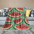 thumbnail image 2 of Autua Watermelon Slices Blanket Gifts, Long-Lasting Blanket for All Seasons, Soft Flannel Fabric, Multiple Sizes, High Quality Material 50x60in, 2 of 6