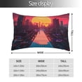 thumbnail image 2 of Kdxio Cotton Pillow Cases 20"x30" Pillowcases,Soft and Breathable Bedroom Pillow Cases-Neon Sunset Cyberpunk Cityscape-No Pillow Core, 2 of 5