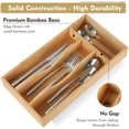 thumbnail image 3 of Bamboo Kitchen Drawer Organizer, 7 Inch Silverware Utensil Holder for Small Drawer, Wood Silverware Organizer for Cutlery, 3 of 7