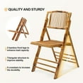thumbnail image 5 of PetFurnishn Bamboo Folding Chair, Foldable Dining Wood Chairs Comfortable Seat for Outdoor & Indoor, Patio, Porch, Wedding, Party, Event-1, 5 of 10