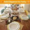 thumbnail image 5 of LoonWear 50PackGoldDoilies,10.5InchDisposableChargerPlates,RoundDoiliesforFood,PaperPlacematsBulkforPartyTableDecor, 5 of 5