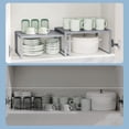 thumbnail image 4 of SONGMICS Spice Racks, Set of 2 Metal Cabinet Shelf Organizers, Countertop Organizers, Shelf Risers, Stackable, Expandable, Silver, 4 of 5