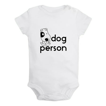 

iDzn Dog Person Funny Rompers For Babies Newborn Baby Unisex Bodysuits Infant Jumpsuits Toddler 0-24 Months Kids One-Piece Oufits