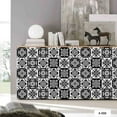 thumbnail image 2 of Pegatinas de pared para azulejos en blanco y negro, 10 unidades (6 x 6 pulgadas), pegatinas decorativas para salpicaduras de cocina y baño, calcomanías impermeables extraíbles, 2 of 5