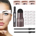thumbnail image 1 of 2023 One Step Eyebrow Stamp Shaping Kit Set Makeup Brow Waterproof Contour Stencil Tint Natural Stick Hairline Cosmetics EnhanceLight Brown D Set He Qiyong unisex, 1 of 1