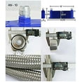 thumbnail image 2 of 7-Row 10 An Engine Oil Cooler+Silver M20 Sandwich Cooler Adapter Plate+Hose, 2 of 2