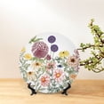 thumbnail image 6 of Picia Autumn Garden Pattern Bone China Decorative Plate – Wall Decor with Stand and Adhesive, Elegant Ornament for Living Room, Office, or Entryway-8in, 6 of 6