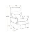 thumbnail image 6 of Pemberly Row Transitional 34.5"W Fabric Swivel Glider Recliner in Capri Charcoal, 6 of 6
