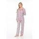 White Mark Universal 3618-08-XL Femmes Flanelle Pyjama Set&44; Rose Gris - Extra Large – image 1 sur 1