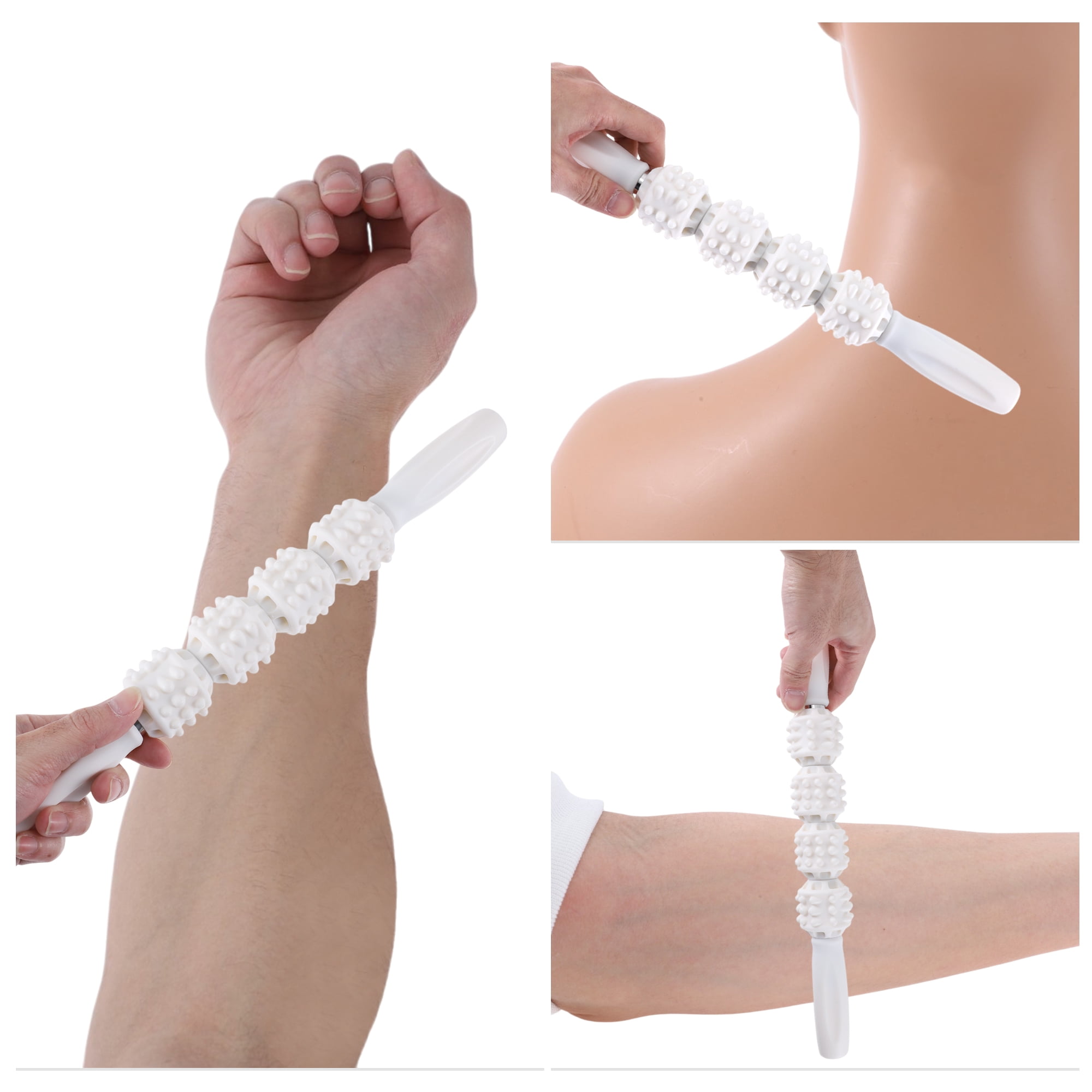 Unique Bargains Wolf Tooth Massage Stick Manual for Relaxation Beige