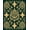 Green, Pattern 1, variant on ODIKA 2x3 Machine Washable Non-Slip Area Rug, Team Logo Crest Heraldic Sports Fan Decorative High Traffic Rug, Green, 671401