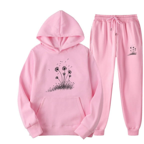 Wancir Sweat Set for Women 2025 Valentine's Day Oversized Long Sleeve Sweatsuits Print Cute Hearts Casual Warm Outfits