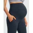 thumbnail image 4 of CRZ YOGA Women Butterluxe Maternity Flare Leggings with Pockets 31 Inches Pants, 4 of 5