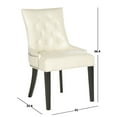 thumbnail image 4 of SAFAVIEH Harlow Glam Tufted Ring Chair with Silver Nailheads, Set of 2, Flat Cream, 4 of 7
