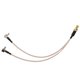 thumbnail image 3 of 8 inch SMA Female to Y type 2 X TS9 Angle Male Connector Splitter Combiner Cable,gold&silver, 3 of 5