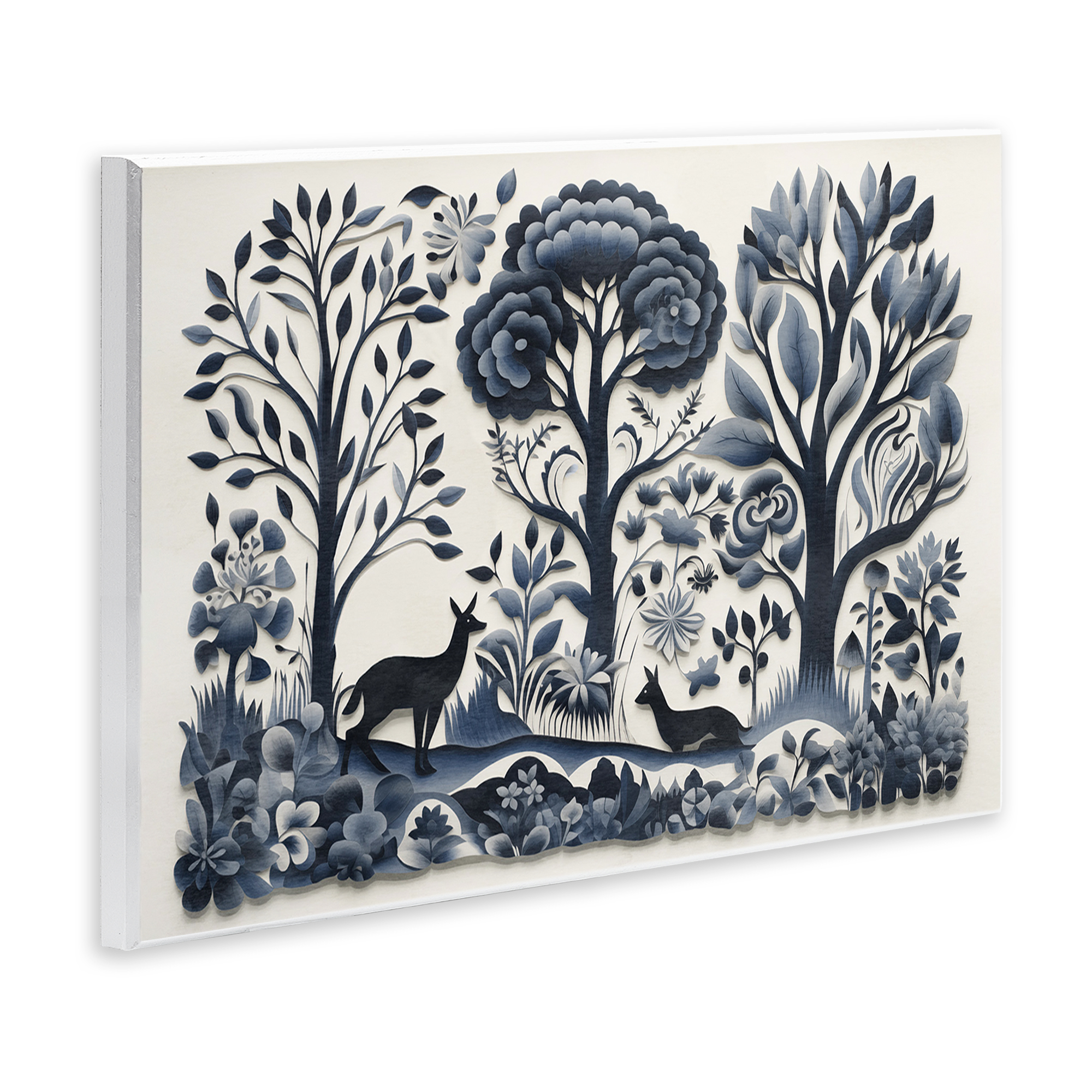 Stupell Industries Boho Forest Creatures Landscape Painting Unframed Art Print Wall Art, 19 x 13