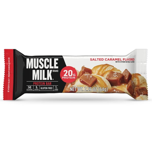 Muscle Milk Protein Bar Red Salted Caramel 2.25 oz Bags Pack of 12