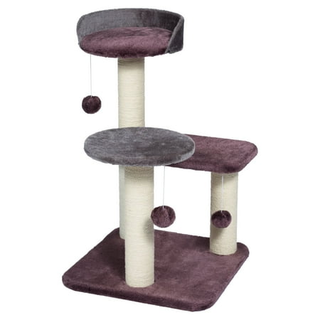 UPC: 0048081073018 | Prevue Pet Products Kitty Power Paws Play Palace – Purple & Beige