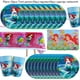 thumbnail image 4 of Kits de decoración de cumpleaños de La Sirenita de Disney, pancarta de fondo de feliz cumpleaños, vajilla, suministros de decoración para fiestas de niñas, regalos para niños, 4 of 5