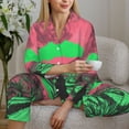 thumbnail image 6 of Haiem Neon Desert Moon Pattern Women’s Long-sleeve Sleepwear,Sleepwear Set,2-piece Loungewear Set,Soft PJs Comfy Nightwear with Pockets-Medium, 6 of 7