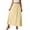 Yellow, variant on BRGZLK Summer Skirts for Women Casual Solid Color Palace Keyhole Cut-Out Lightweight Breathable Boho Elegant High Waisted Flowy Skirt Yellow S